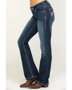 Ariat Women's R.E.A.L. Low Rise Rosy Whipstitch Bootcut Jeans 11 Ariat Women's R.E.A.L. Low Rise Rosy Whipstitch Bootcut Jeans -Cowgirl Edge Sales 2000205042 400 P3