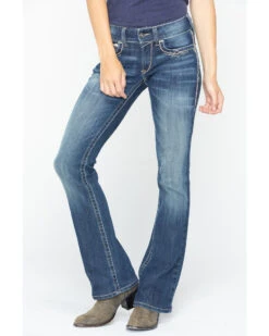 Ariat Women's R.E.A.L Mid Rise Entwined Bootcut Jeans