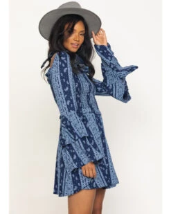 Rock & Roll Denim Women's Bandana Print Dress -Cowgirl Edge Sales 2000295133 410 P3