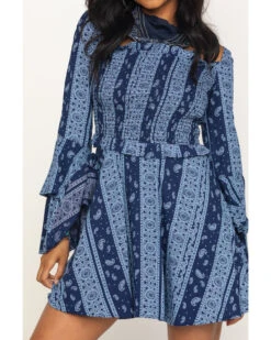 Rock & Roll Denim Women's Bandana Print Dress -Cowgirl Edge Sales 2000295133 410 P4