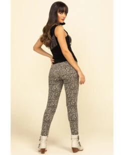 Rock & Roll Denim Women's Leopard Print Skinny Jeans -Cowgirl Edge Sales 2000296893 400 P5
