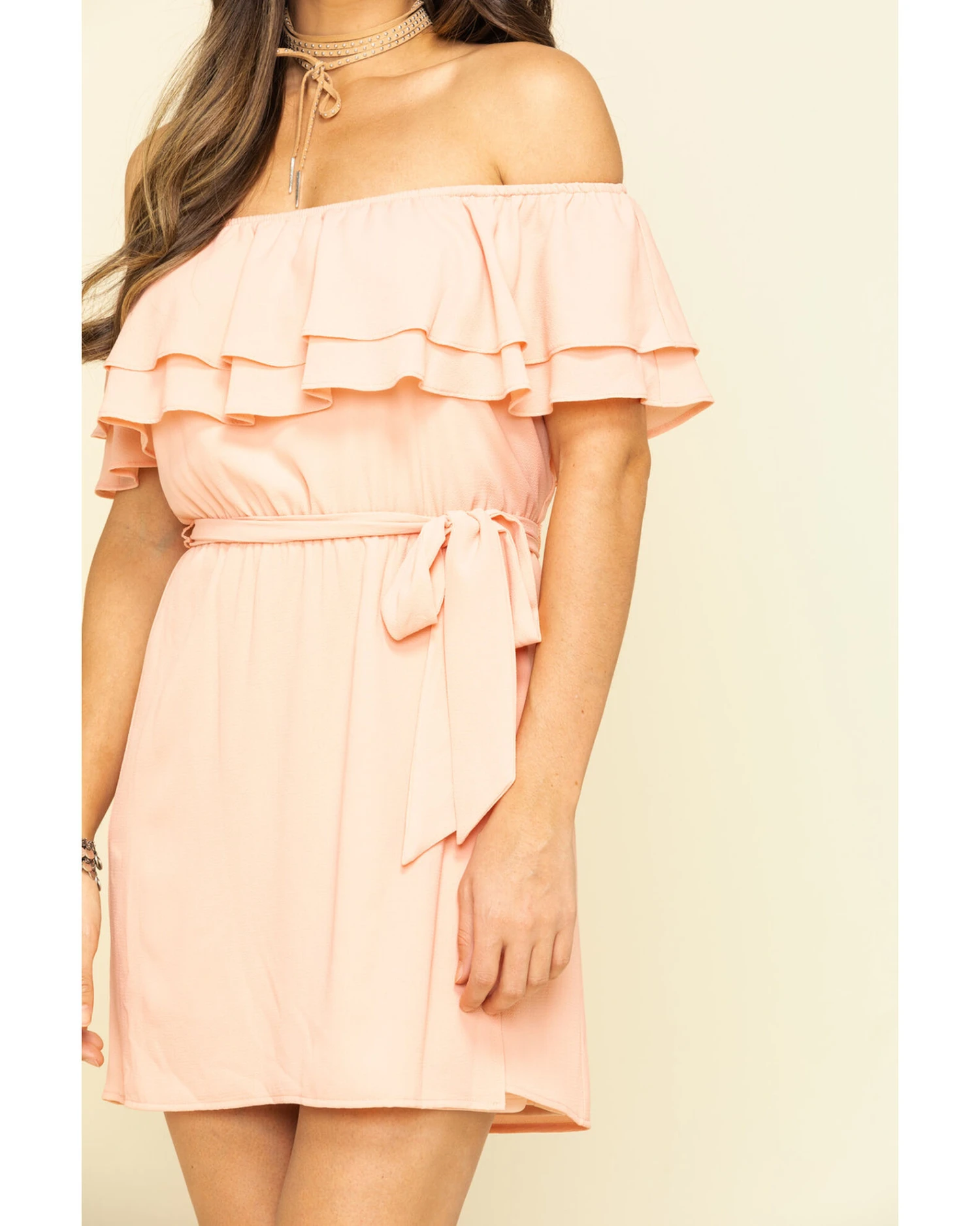 Show Me Your Mumu Women's Peach Rosie Mini Dress 6 Show Me Your Mumu Women's Peach Rosie Mini Dress - Image 6