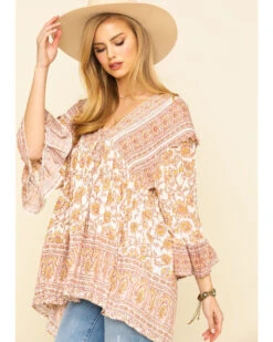 Free People Women's Moonlight Dance Tunic 11 Free People Women's Moonlight Dance Tunic -Cowgirl Edge Sales 2000309732 103 P3