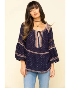 Free People Women's Talia Embroidered Blouse 8 Free People Women's Talia Embroidered Blouse -Cowgirl Edge Sales 2000313690 410 P1