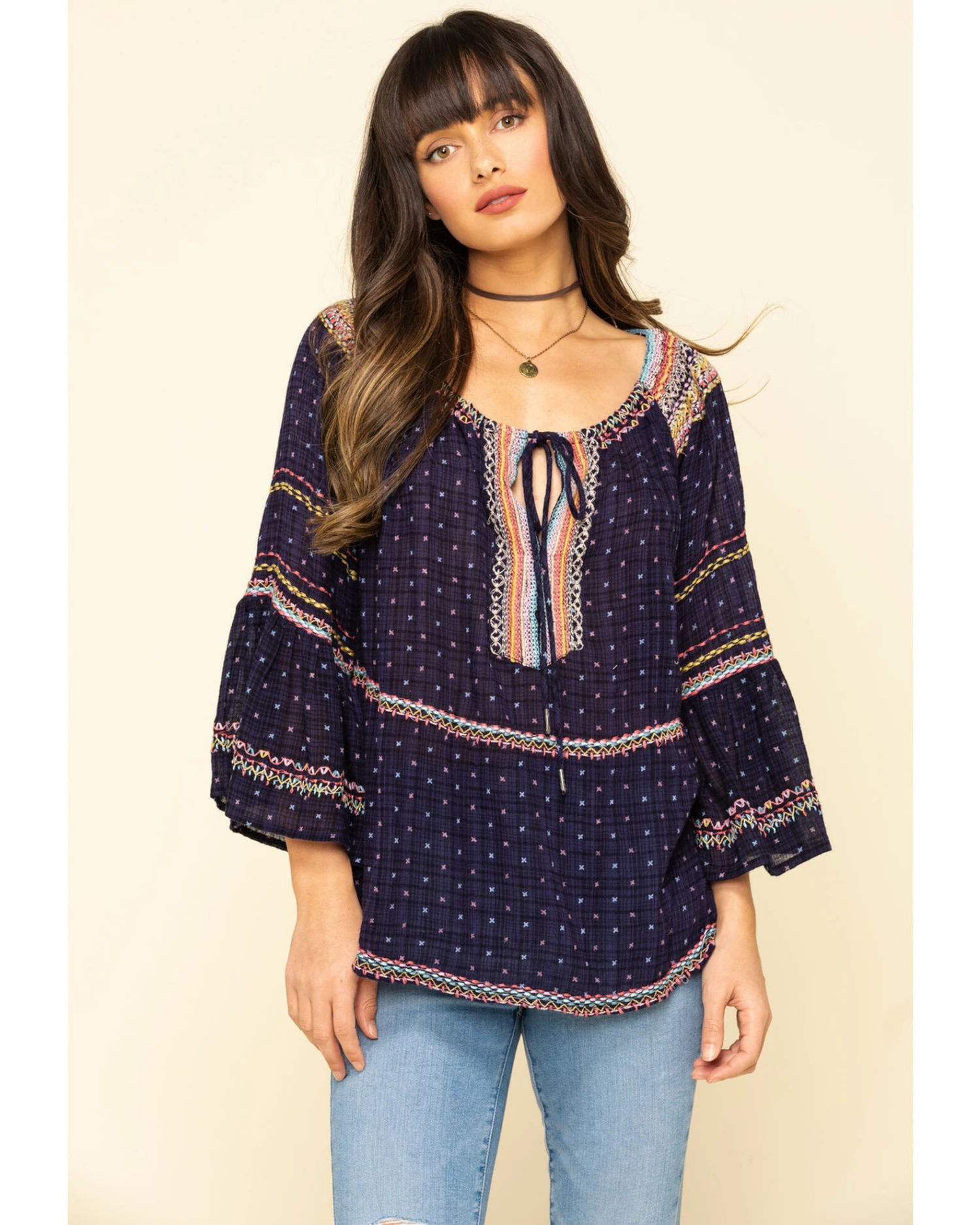 Free People Women's Talia Embroidered Blouse 3 Free People Women's Talia Embroidered Blouse - Image 3
