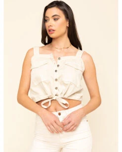 Free People Women's Palm Desert Denim Top 9 Free People Women's Palm Desert Denim Top -Cowgirl Edge Sales 2000313715 103 P1