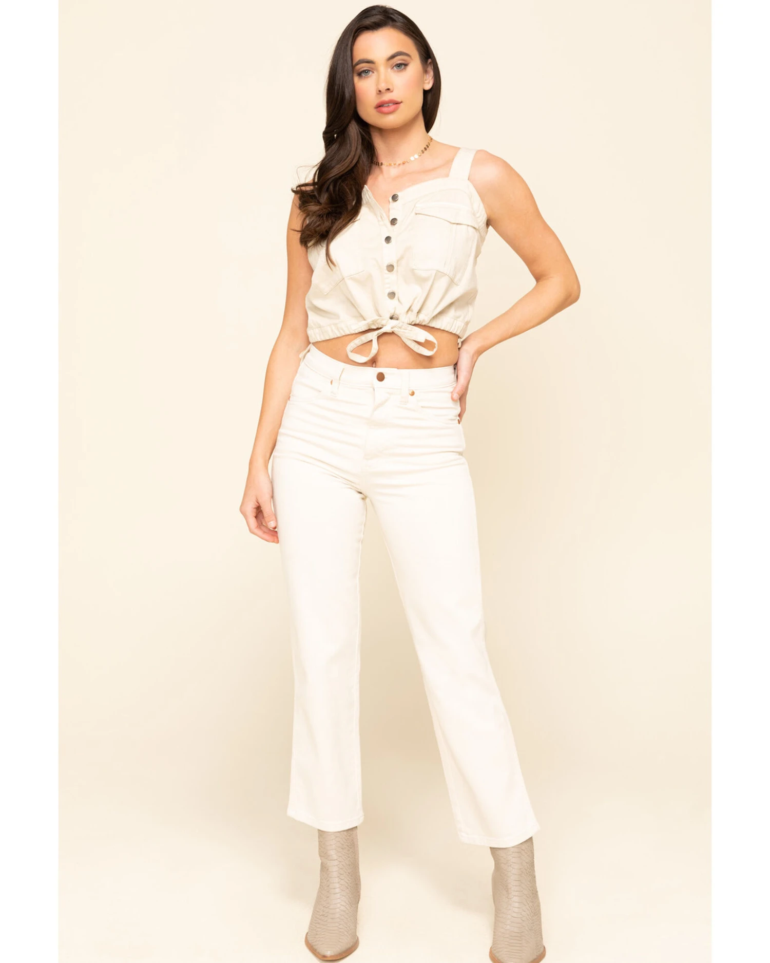 Free People Women's Palm Desert Denim Top 5 Free People Women's Palm Desert Denim Top - Image 5