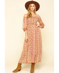 Molly Bracken Women's Pink Print Smock Dress 11 Molly Bracken Women's Pink Print Smock Dress -Cowgirl Edge Sales 2000319580 650 P1