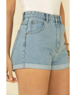 Rolla's Women's Light Wash Rolled Hem Duster Shorts 11 Rolla's Women's Light Wash Rolled Hem Duster Shorts -Cowgirl Edge Sales 2000323215 400 P4