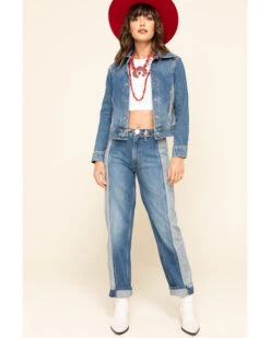 Cowgirl Edge Sales 3 Lee Women's High Rise Seamed Relaxed Stovepipe Jeans