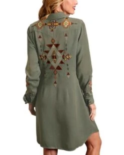 Stetson Women's Southwestern Embroidered Shirt Dress