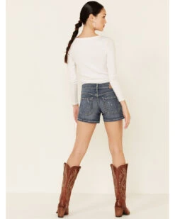 Ariat Women's Mid Rise Boyfriend Shorts -Cowgirl Edge Sales 2000330660 400 P4