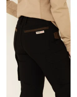 Wrangler Women's Black Ranger Straight Leg Work Pants -Cowgirl Edge Sales 2000331653 001 P3