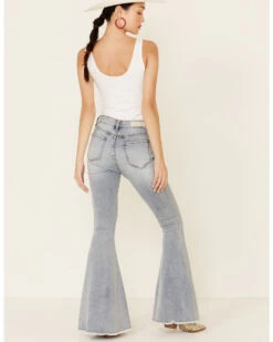 Rock & Roll Denim Women's Frayed Hem Bell Bottom Jeans -Cowgirl Edge Sales 2000333632 450 P3