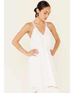 Molly Bracken Women's White Lace Trim Maxi Dress -Cowgirl Edge Sales 2000337200 100 P3