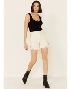 Free People Women's Baggy Tomboy Shorts 7 Free People Women's Baggy Tomboy Shorts -Cowgirl Edge Sales 2000338320 100 P1