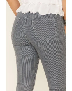 Rock & Roll Denim Women's Pinstripe High Rise Flare Jeans -Cowgirl Edge Sales 2000338589 401 P3