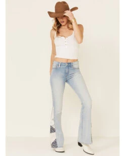 Driftwood Women's Farrah Patchwork Flare Leg Jeans