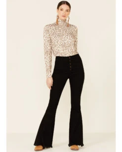 Tasha Polizzi Women's Kylie Multi Leopard Long Sleeve Turtleneck Top -Cowgirl Edge Sales 2000344725 900 P2