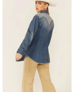 Tasha Polizzi Women's Flara Indigo Cactus Long Sleeve Shirt