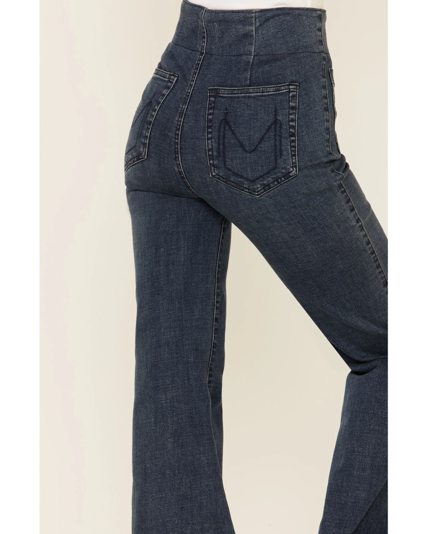 Show Me Your Mumu Women's High Rise Farrah Pull On Patch Pocket Jeans 4 Show Me Your Mumu Women's High Rise Farrah Pull On Patch Pocket Jeans - Image 4