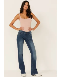 Wrangler Retro Women's Mae Nadia Light-Wash Stretch Bootcut Jeans -Cowgirl Edge Sales 2000346643 400 P1
