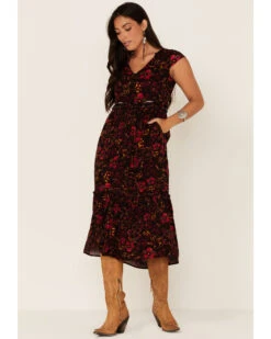 Idyllwind Women's Floral Willow Branch Midi Dress -Cowgirl Edge Sales 2000352414 001 P1