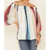 Tasha Polizzi Morroco Striped Off-Shoulder Top
