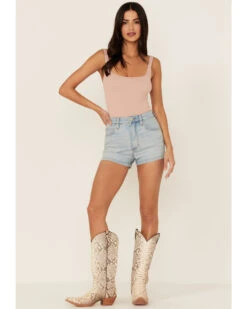 Lee Women's Vintage Modern High Rise Laundered Light Shorts -Cowgirl Edge Sales 2000356763 450 P1