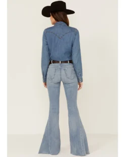 Ariat Women's R.E.A.L. Light Wash High Rise Slim Alondra Extreme Flare Jeans 6 Ariat Women's R.E.A.L. Light Wash High Rise Slim Alondra Extreme Flare Jeans -Cowgirl Edge Sales 2000357684 400 P3