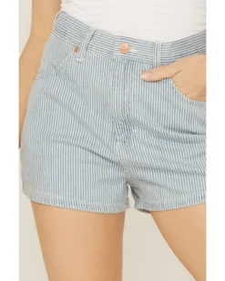 Wrangler Women's Hick Horey Stripe Carpenter Shorts -Cowgirl Edge Sales 2000358524 400 P2