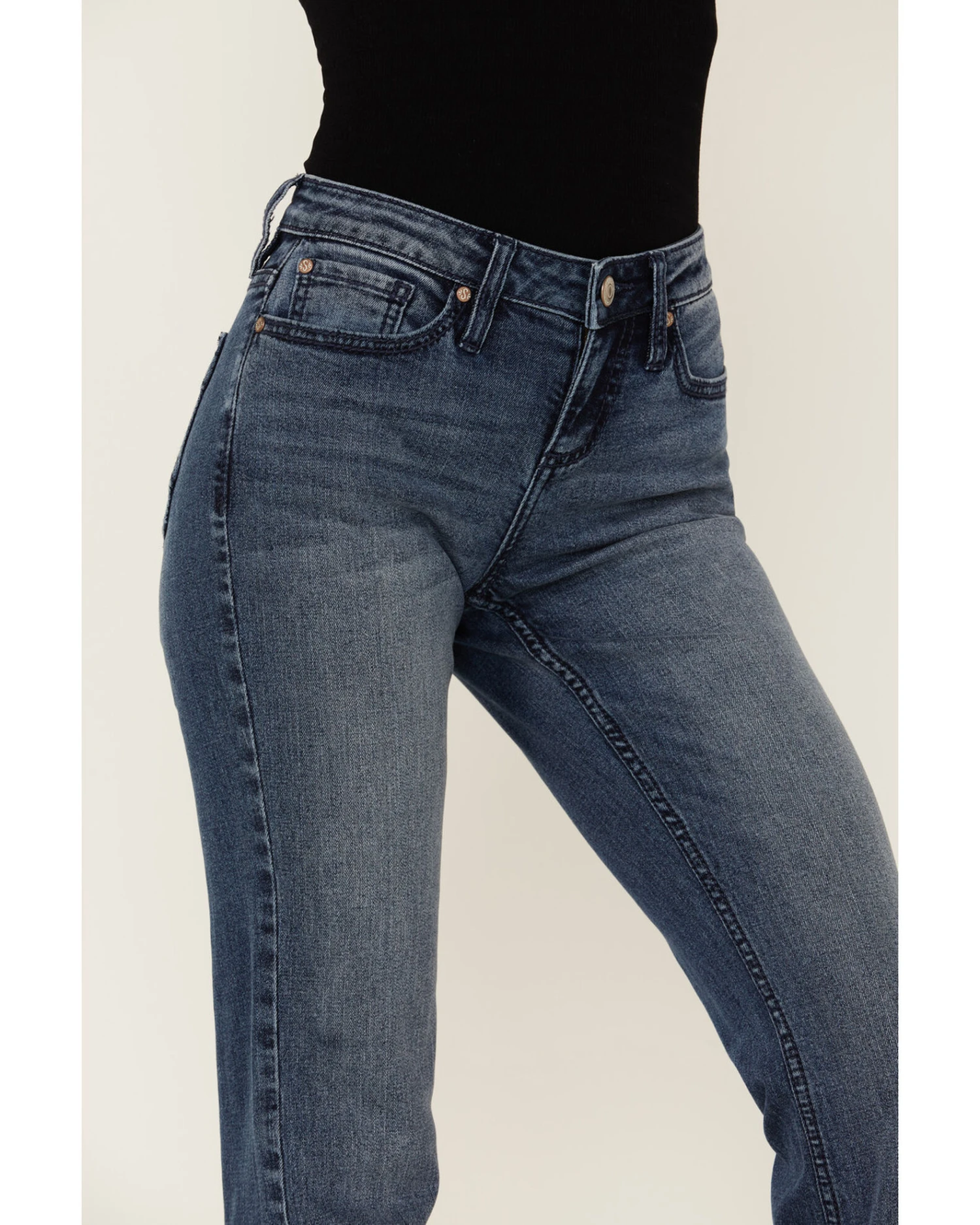 Shyanne Women's Mr. Dreamer Mid Basic Bootcut Jeans 4 Shyanne Women's Mr. Dreamer Mid Basic Bootcut Jeans - Image 4