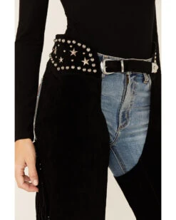 Understated Leather Women's Leather Suede Paris Texas Chaps -Cowgirl Edge Sales 2000358787 001 P2