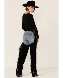 Understated Leather Women's Leather Suede Paris Texas Chaps -Cowgirl Edge Sales 2000358787 001 P7