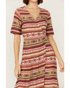 Stetson Women's Southwestern Sunset Serape Print Wrap Dress -Cowgirl Edge Sales 2000358892 900 P3