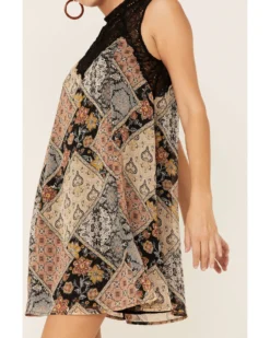 Miss Me Women's Lace High-Neck Mini Dress -Cowgirl Edge Sales 2000360276 001 P2