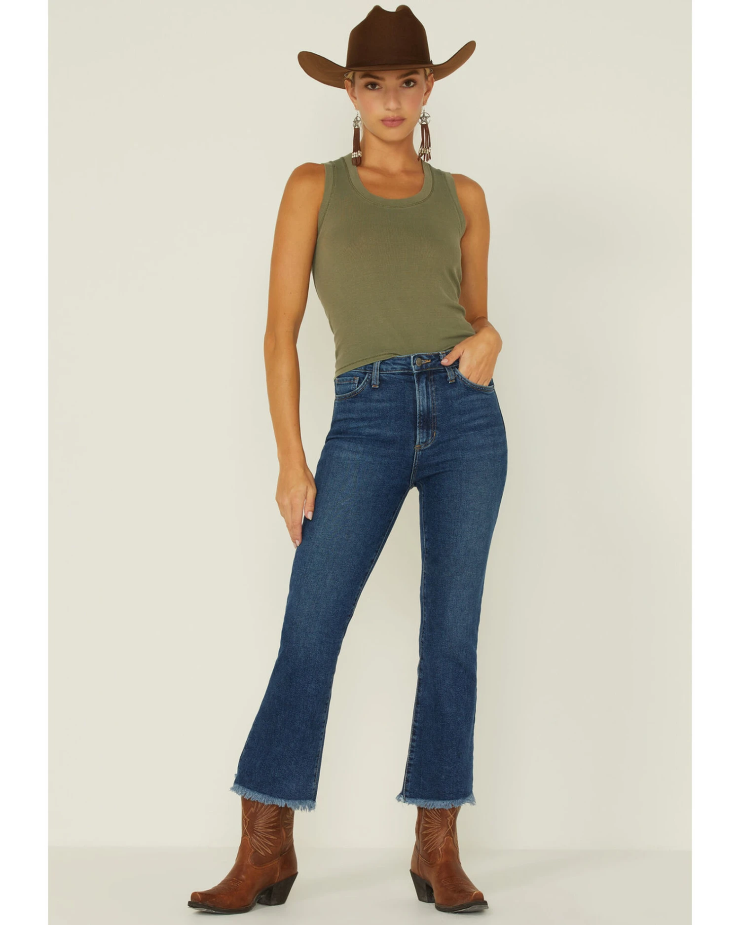 Just Black Denim Dark Wash Kick Flare Jeans 2 Just Black Denim Dark Wash Kick Flare Jeans - Image 2