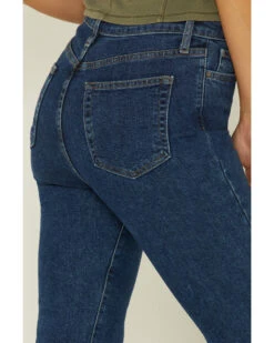 Just Black Denim Dark Wash Kick Flare Jeans 6 Just Black Denim Dark Wash Kick Flare Jeans -Cowgirl Edge Sales 2000360278 416 P3