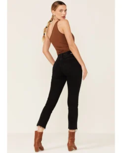 Daze Women's Black Daily Driver Crop High Rise Denim Jeans -Cowgirl Edge Sales 2000360640 001 P3