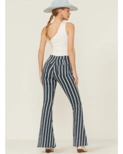 Rock & Roll Denim Women's Bargain Bell Stripe Flare Jeans -Cowgirl Edge Sales 2000360882 400 P3