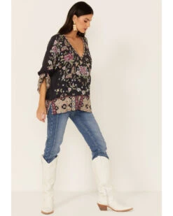 Johnny Was Women's Graphite Terraine Embroidered Blouse 7 Johnny Was Women's Graphite Terraine Embroidered Blouse -Cowgirl Edge Sales 2000362178 022 P4