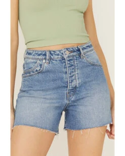 Rolla's Women's Salty Medium Wash High Rise Original Eco Salty Shorts -Cowgirl Edge Sales 2000362506 400 P3
