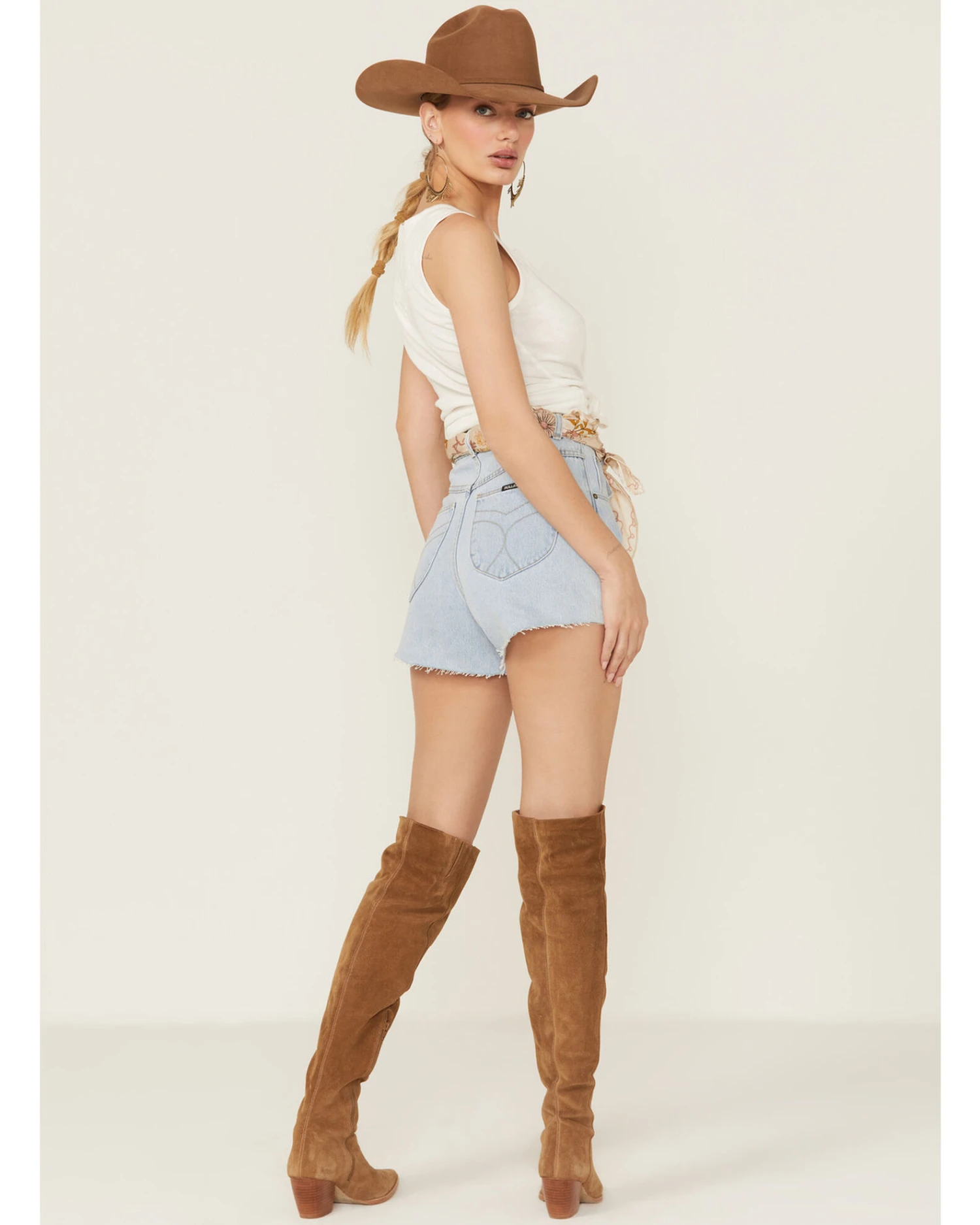 Rolla's Women's Mirage Nina Light Wash High Rise Relaxed Shorts 1 Rolla's Women's Mirage Nina Light Wash High Rise Relaxed Shorts