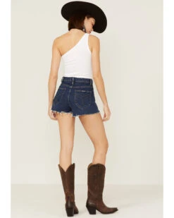 Rolla's Women's Dusters Medium Wash High Rise Shorts 6 Rolla's Women's Dusters Medium Wash High Rise Shorts -Cowgirl Edge Sales 2000362519 400 P3