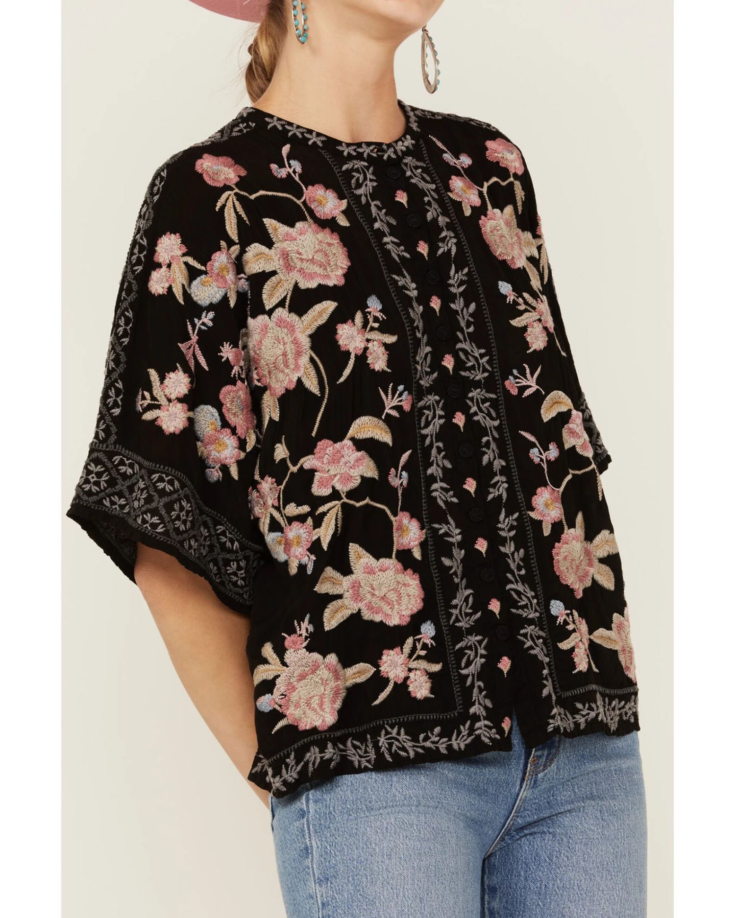 Johnny Was Women's Mulane Embroidered Top 2 Johnny Was Women's Mulane Embroidered Top - Image 2