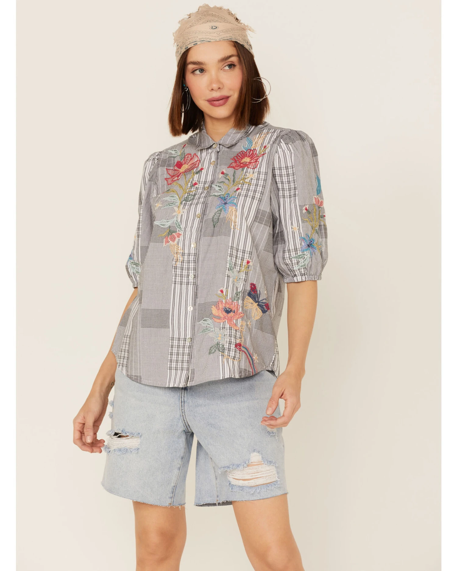 Johnny Was Women's Jordan Lisbon Floral Shirt 1 Johnny Was Women's Jordan Lisbon Floral Shirt