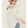 Johnny Was Women's Ryan Embroidered Button Down Long Sleeve Shirt