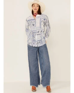 Johnny Was Women's Vanya Schiffu Oversized Shirt -Cowgirl Edge Sales 2000363636 100 P2