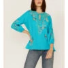 Johnny Was Women's Embroidered Mariposa Blouse