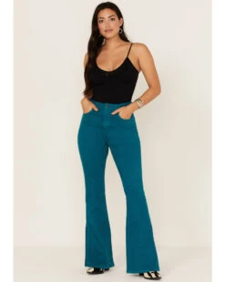 Idyllwind Women's Teal Mid Flare Jeans 7 Idyllwind Women's Teal Mid Flare Jeans -Cowgirl Edge Sales 2000364327 443 P1